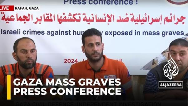 Evidence of torture, executions, and people buried alive found in Gaza mass graves - YouTube