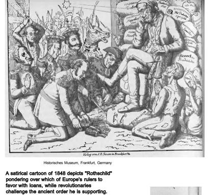 Image result for satirical 1848 cartoon of Rothschild pondering